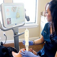 Patient receiving iTero scan